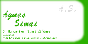 agnes simai business card